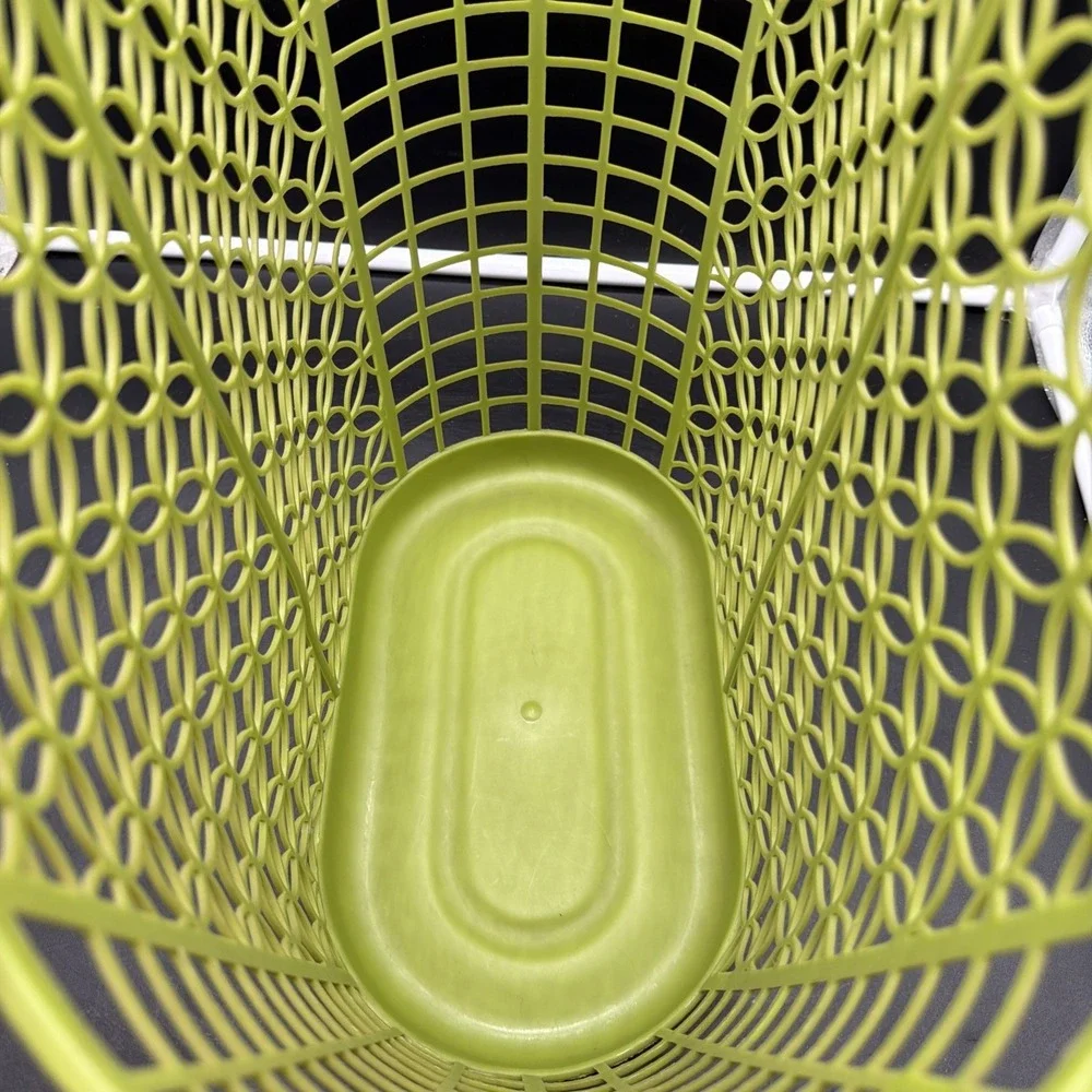 VTG Shamrock Neatway Plastic Jelly Beach Tote Bag Basket, MCM Starburst, Green